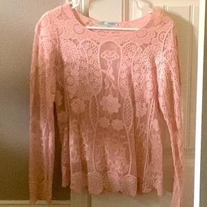 Pink lace shirt
